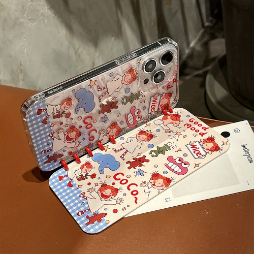 適用蘋果16pro創意支架保護套可愛小熊iphone15繙蓋書本手機殼14
