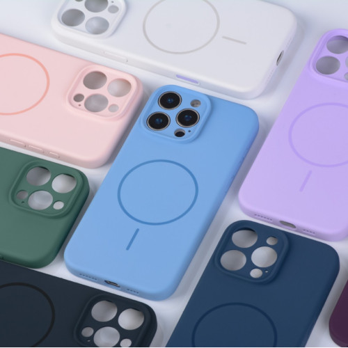 適用iPhone14promax磁吸液態矽膠彈窗動畫手機殼蘋果16觸控按鍵AI