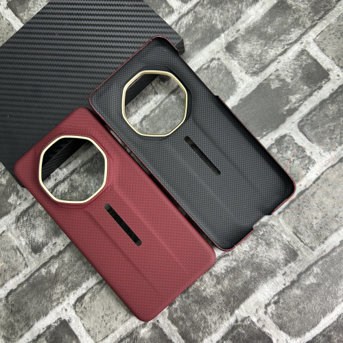 適用華爲mate70rs非凡大師凱夫拉手機殼磁吸70rs碳纖維保護套600D