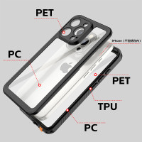 紅辣椒防水殼適用於iPhone16promax 戶外全包防摔防塵手機保護套