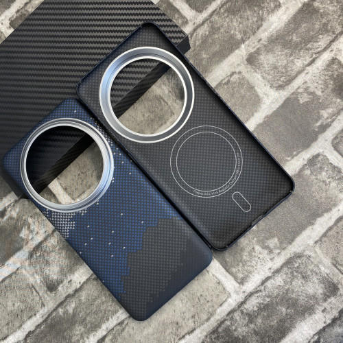 適用小米15ultra凱夫拉手機殼磁吸Xiaomi 15 Ultra芳綸纖維保護套