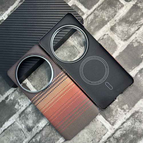 適用小米15ultra凱夫拉手機殼磁吸Xiaomi 15 Ultra芳綸纖維保護套