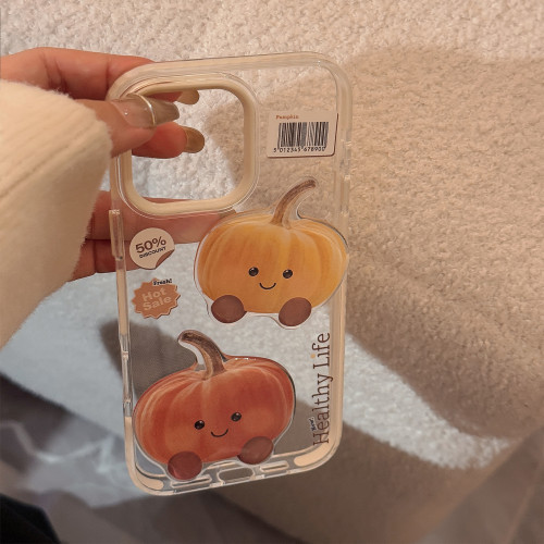 復古卡通南瓜iPhone15蘋果16promax手機殼適用14防摔13透明11立體 復古卡通南瓜iPhone15蘋果16promax手機殼適用14防摔13透明11立體