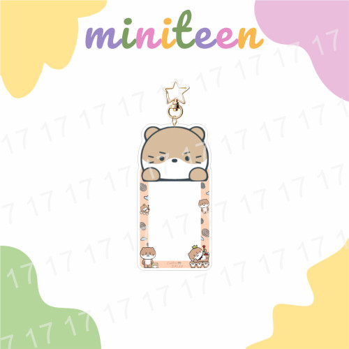 seventeen17 新款卡通插卡相框鑰匙釦小卡收納包包飾品明星周邊