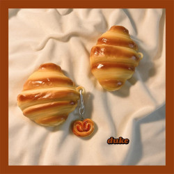 趣味矽膠立體牛角包適用airpods4保護套蘋果1/2代藍牙耳機殼pro3