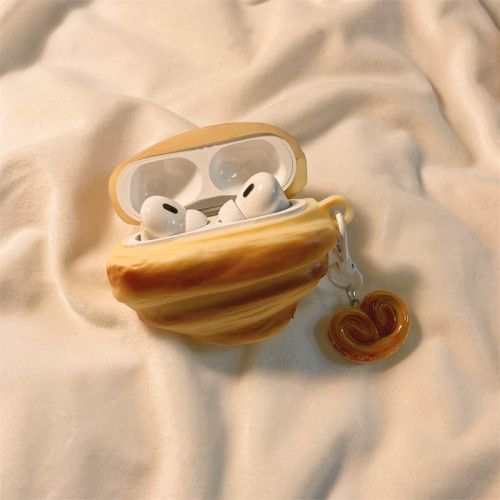 趣味矽膠立體牛角包適用airpods4保護套蘋果1/2代藍牙耳機殼pro3