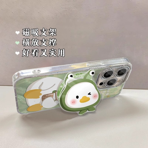 卡通動物磁吸支架鏈條適用蘋果13羽紗手機殼14PRO自帶鏡頭膜12/11 卡通動物磁吸支架鏈條適用蘋果13羽紗手機殼14PRO自帶鏡頭膜12/11