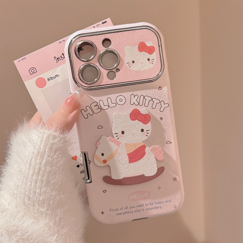 皮質木馬貓咪適用蘋果15promax手機殼iphone16軟萌卡通11掛鏈14軟 皮質木馬貓咪適用蘋果15promax手機殼iphone16軟萌卡通11掛鏈14軟