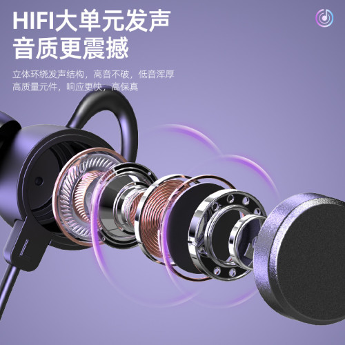 新款無線掛脖藍牙耳機超長續航待機大電量K歌耳返適用蘋果華爲OPP