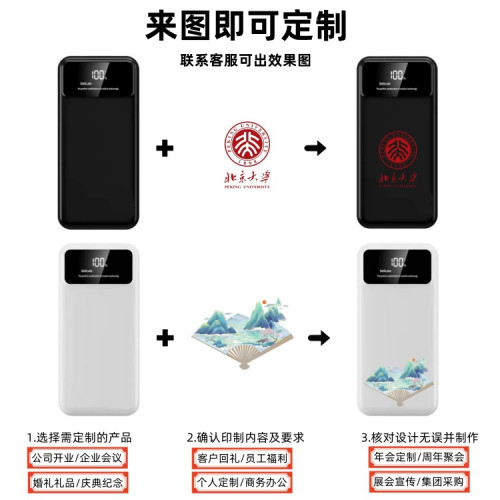 66W充電寶快充帶線大容量2萬安培可攜式迷你行動電源禮品