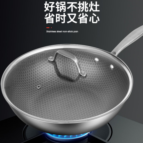 嵐諾不鏽鋼炒鍋不沾鍋適砂鍋奶鍋湯鍋平底鍋電炒鍋電磁爐瓦斯爐