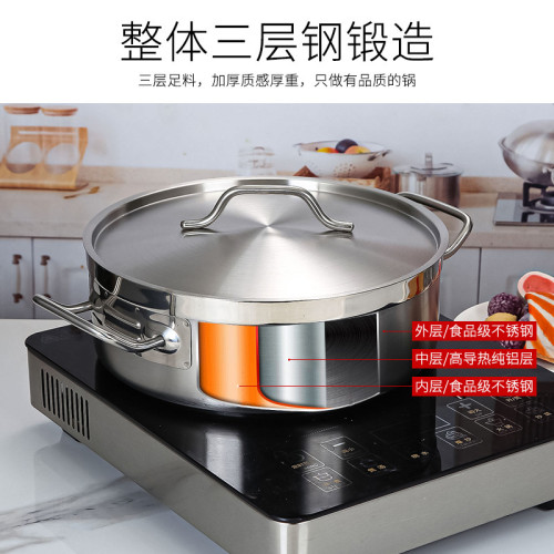 不鏽鋼鍋鴛鴦火鍋清湯鍋家用不鏽鋼電磁爐鍋雙耳火鍋鍋具涮鍋