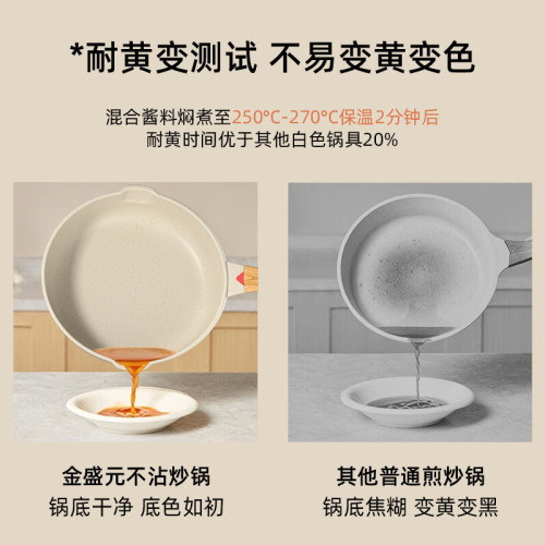麥飯石平底鍋不沾鍋家用小煎鍋煎蛋餅牛排煎鍋電磁爐瓦斯爐通適用