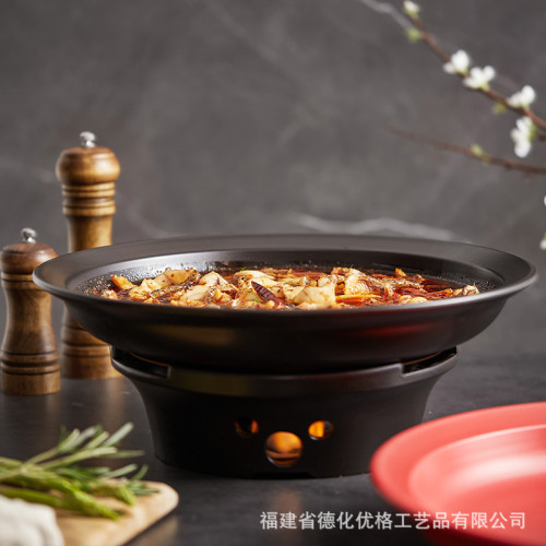 日式陶瓷乾鍋套裝酒店餐廳餐具耐高溫砂鍋固體酒精小火鍋酒店商用 日式陶瓷乾鍋套裝酒店餐廳餐具耐高溫砂鍋固體酒精小火鍋酒店商用