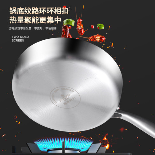 迷你小煎鍋不沾鍋家用316不鏽鋼平底鍋無塗層煎雞蛋牛排的小煎鍋