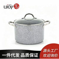 出口美國花崗巖石不沾鍋深型燉鍋鋁合金不沾24CM煮平底鍋
