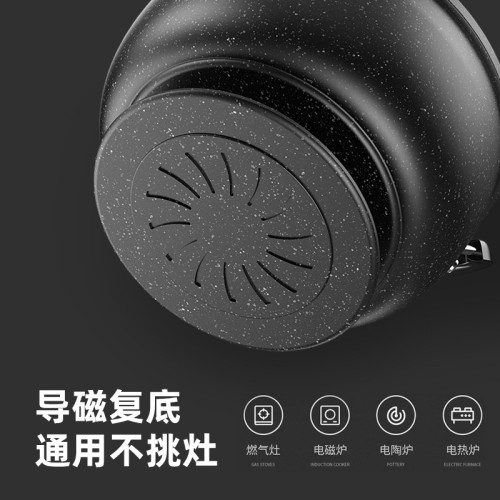 廚房烹飪鍋具套裝全套家用麥飯石不沾鍋四件套三件套炒鍋組合