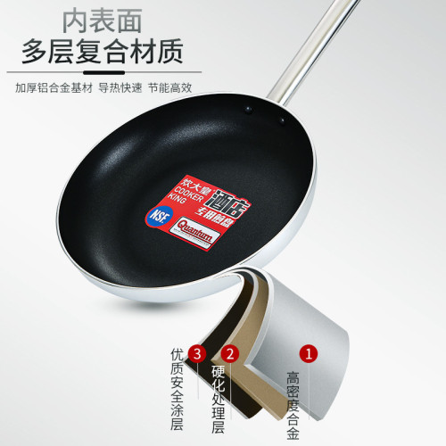炊大皇平底鍋不沾鍋電磁爐瓦斯適用酒店商用煎牛排煎蛋餃家用煎鍋