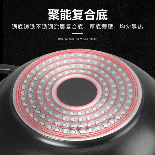 廚易達CD 複合底不沾炒鍋 鋁合金雙耳鍋電磁爐瓦斯通用鍋24-32cm