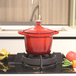 通用養生鍋飯釜鍋鑄鐵鍋灑金琺瑯鍋燉排骨紅燒肉單人鍋中秋禮搪瓷