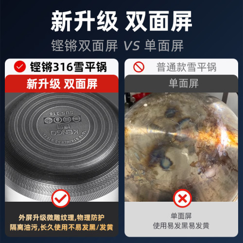 日式雪平鍋316不鏽鋼小奶鍋不沾鍋輔食鍋電磁爐煮麵湯鍋家用蜂窩