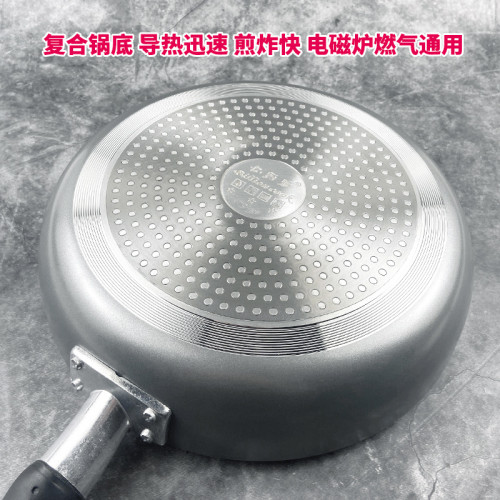 鋁合金生煎鍋家用不沾煎蛋牛排烙餅電磁爐瓦斯平底炒菜鍋帶蓋商用