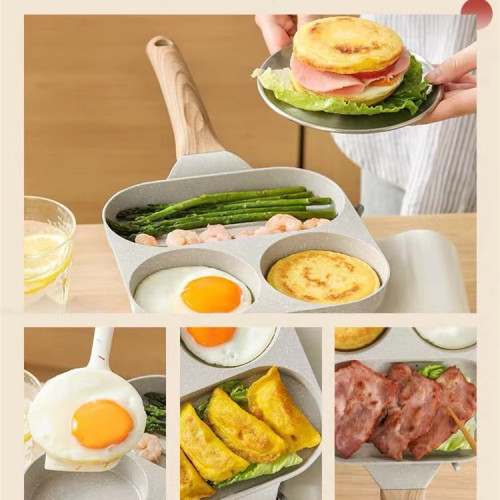 牛排鍋早餐二孔煎蛋麥飯石不沾鍋雞蛋漢堡煎鍋平底電磁爐通用