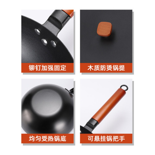 王者歸來三件套鍋 老鐵鍋中式手工鑄鐵套裝炒鍋湯鍋煎鍋