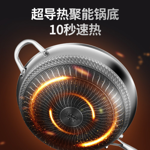 316不鏽鋼炒鍋蜂窩不沾鍋家用電磁爐瓦斯爐專用鍋具平底鍋炒菜鍋