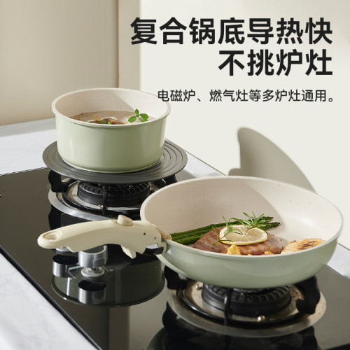 英國明爵可拆卸手柄鍋具套裝全套家用麥飯石不沾鍋煎炒鍋湯鍋套鍋