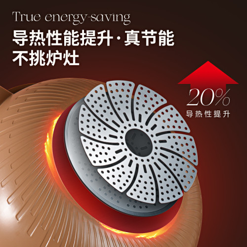 嚴選yetele陶土不沾鍋家用微壓炒鍋平底瓦斯爐電磁爐麥飯石不沾鍋