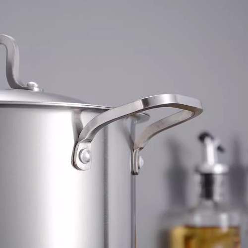 加厚不鏽鋼高湯鍋家用雙耳熬湯煲粥鍋電磁爐瓦斯通用燉煮蒸鍋商用