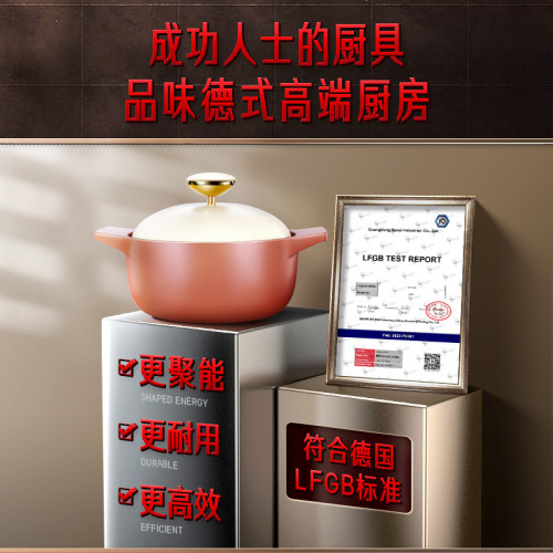 德國SSGP陶瓷鍋不沾鍋無塗層燉鍋燉鍋家用小型煲湯耐高溫乾燒鍋子