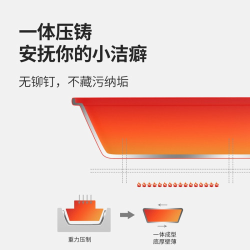 炊大皇日式玉子燒鍋家用煤氣電磁爐適用一體平底鍋不沾鍋方形煎鍋