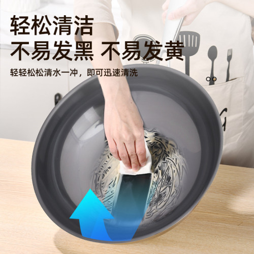 嵐諾藍鑽純鈦鍋家用不沾炒菜鍋無塗層通用電磁爐多層底新中式風格