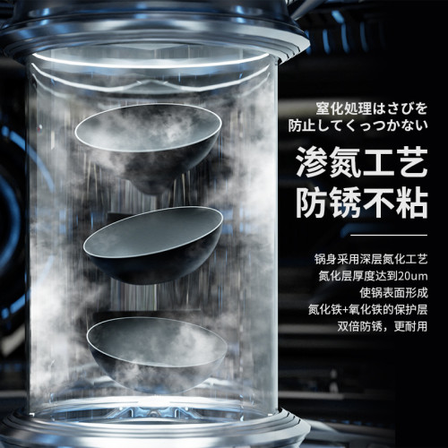 日式迷你小鐵鍋炒鍋不沾鍋家用無塗層平底鍋一人份電磁爐炒菜小鍋