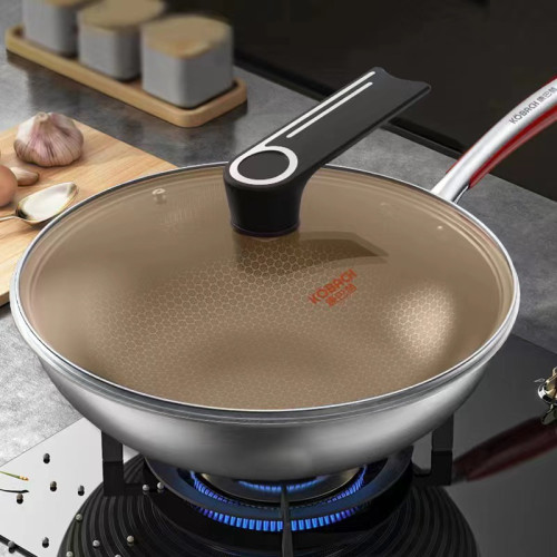 電炒鍋家用炒鍋不沾鍋無塗層電磁爐瓦斯爐通用炒鍋五福鍋禮品