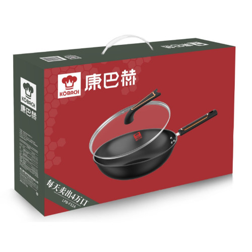 電炒鍋家用炒鍋不沾鍋無塗層電磁爐瓦斯爐通用炒鍋五福鍋禮品