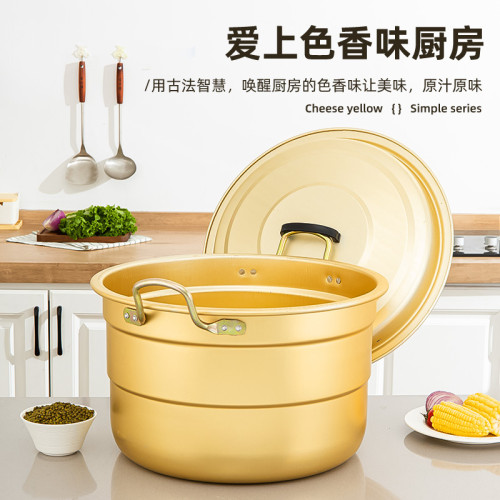 大鋁鍋老式加厚特大號燒水桶商用鋁湯鍋鋁蒸鍋家用大鍋呂鍋瓦斯爐