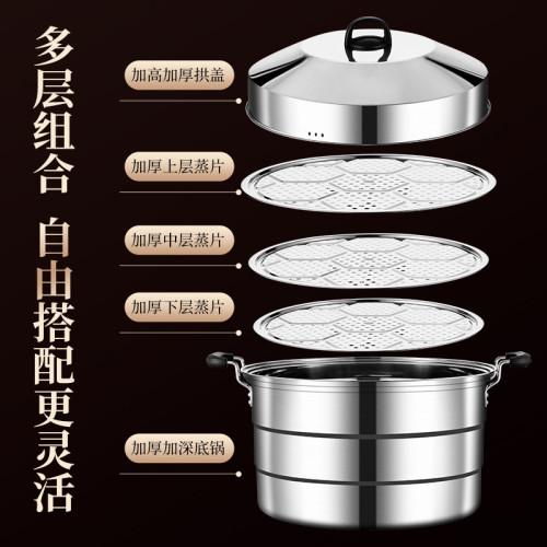 蒸鍋商用特大號超大三層大容量食堂酒店擺攤小籠包專用煤氣大蒸鍋