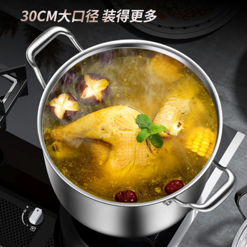 德國特厚316不鏽鋼湯鍋家用滷肉鍋煮粥鍋瓦斯爐電磁爐專用高湯鍋