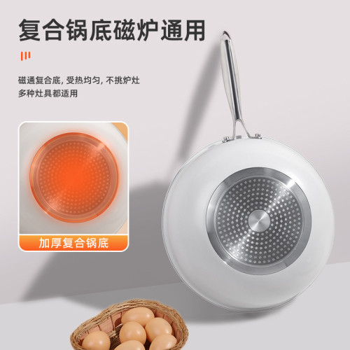 嚴選新款316不鏽鋼鐵鍋無煙炒鍋中式不沾鍋炒菜鍋家用平底鍋通用