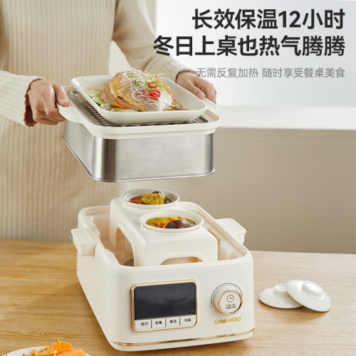 大宇電蒸鍋多功能鍋不鏽鋼家用大容量蒸鍋隔水燉盅全自動預約ZG02