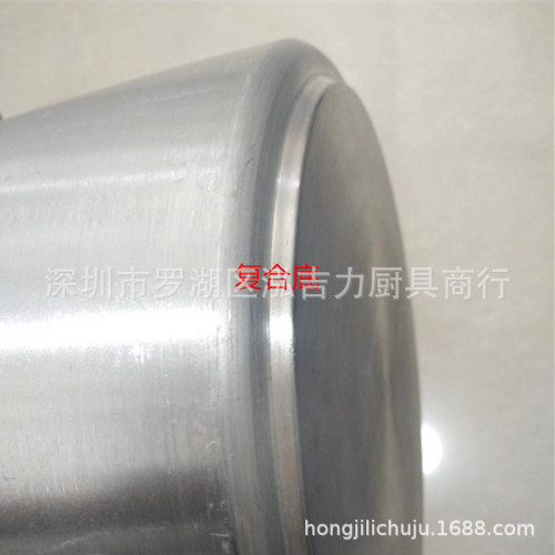 鋁桶圓桶燒水桶湯桶加厚耐用厚底桶40cm雙耳電磁爐瓦斯爐適用