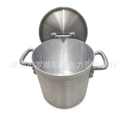 鋁桶加大加厚耐用厚底圓形燒水桶雙耳湯桶60cm適用電磁爐瓦斯爐