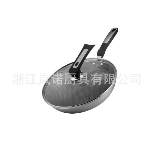 嚴選304炒鍋不鏽鋼不沾鍋家用不沾鍋炒菜鍋無煙平底鍋電磁爐通用