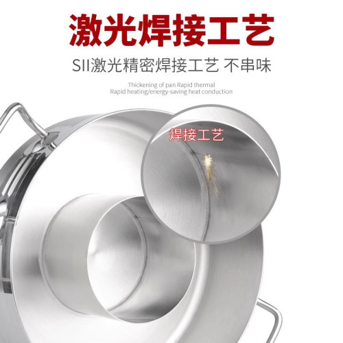 不鏽鋼加厚子母鍋複合底雙耳厚底火鍋鍋清湯鴛鴦鍋電磁爐瓦斯通用