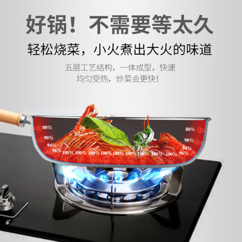 富硒康鐵鍋不沾煎鍋牛排平底電磁力瓦斯爐通用廚房平底鍋無油煙