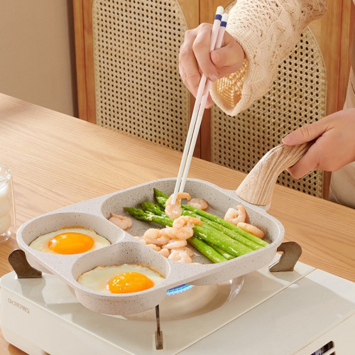 麥飯石不沾鍋雞蛋漢堡煎鍋平底電磁爐通用迷你煎蛋鍋