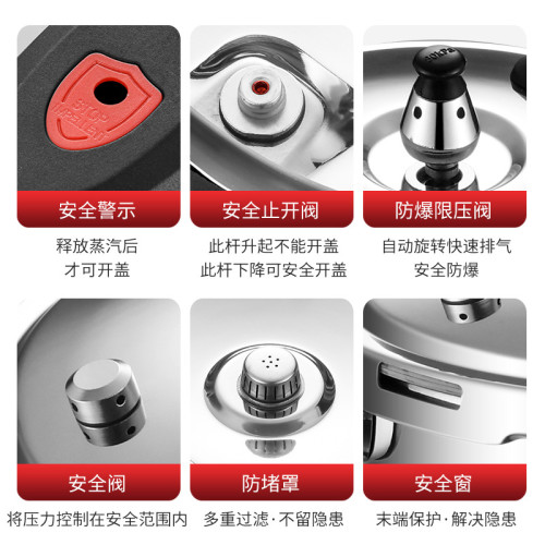 防爆304不鏽鋼高壓鍋小型加厚瓦斯壓力鍋迷你家用商用電磁爐通用